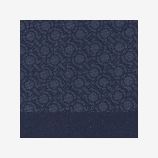 Ferragamo Pure Wool Scarf — Navy Scarfs in Navy Wool from HEWI