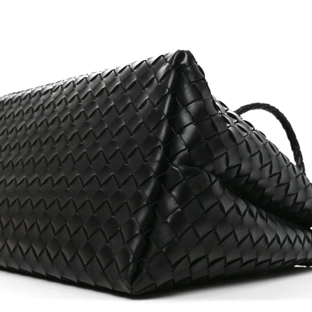 Bottega Veneta Nappa Intrecciato Large Andiamo Shoulder Bag Black in Black Nappa leather from FASHIONPHILE, photo 9 of 9