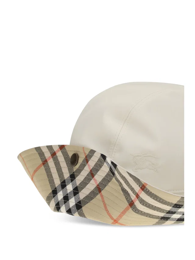 Burberry 8126554 Check Cotton Bucket Hat — Beige in Beige from HEWI