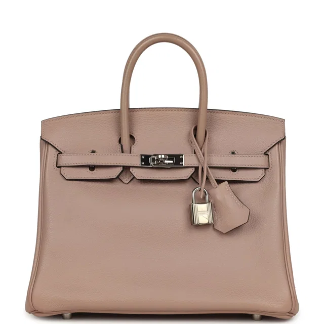 Hermès Birkin 25 Glycine Evercolor Palladium Hardware in Goatskin from Madison Avenue Couture