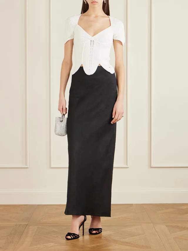 CULT GAIA Chantel linen maxi skirt in Black, photo 2 of 2 from NET-A-PORTER (Canada)