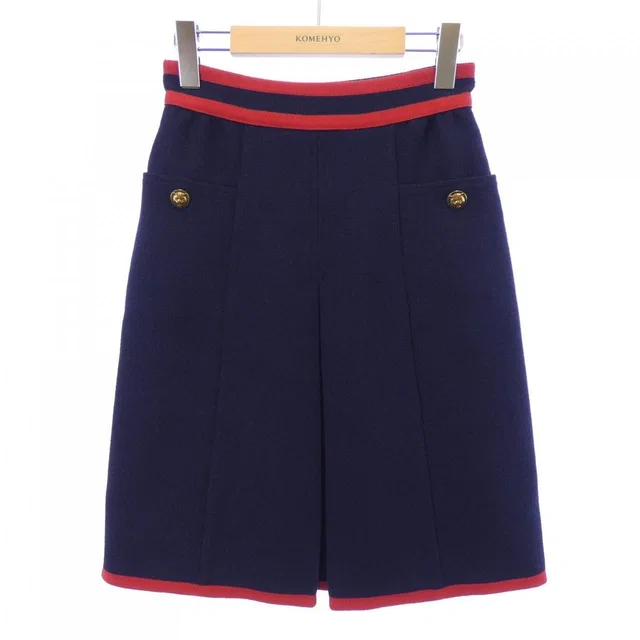 Gucci Skirt Navy in Navy from The Reluxe