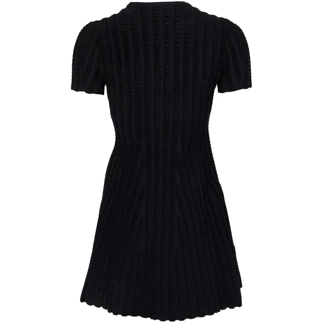 MCQUEEN Asymmetric mini dress in Black 58% viscose, 35% polyamide, 5% polyester, 2% elastan, photo 3 of 6 from 24S (US)