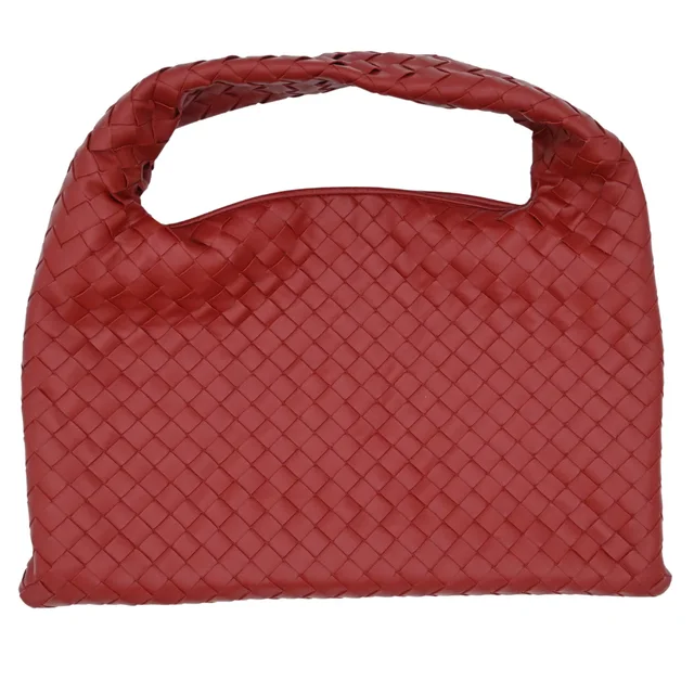 Bottega Veneta Red Intrecciato Leather Hobo Bag in Red Woven leather from Clotheshorse Anonymous