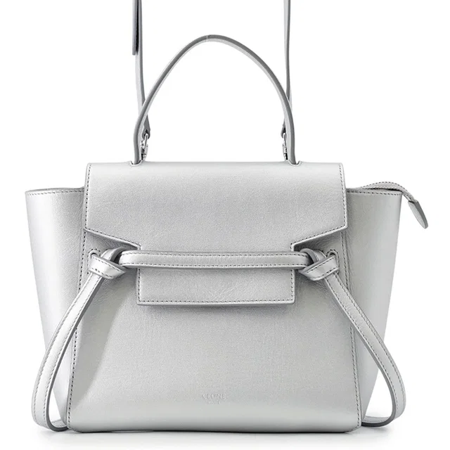 Celine Belt bag (2-way bag) Silver189003 Leather Size Nano in Leather from GALLERY RARE