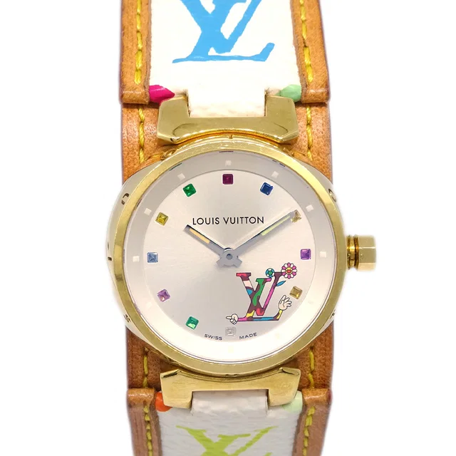 Louis Vuitton × Takashi Murakami Tambour Love Monogram Ref. Q12130 in Canvas from AMORE Vintage Tokyo
