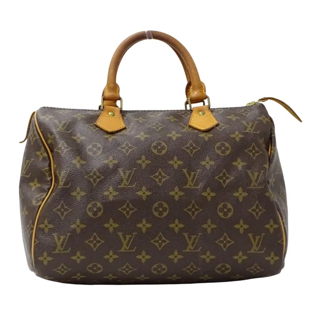 Louis Vuitton Bag Monogram Handbag Speedy 30 Brown Mini in Brown Coated canvas from The Reluxe