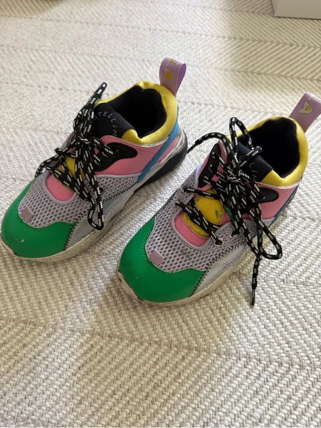 Stella McCartney Colorblock Sneakers - Green, Pink, Yellow, Size 11/.5 Us in green|pink from Poshmark