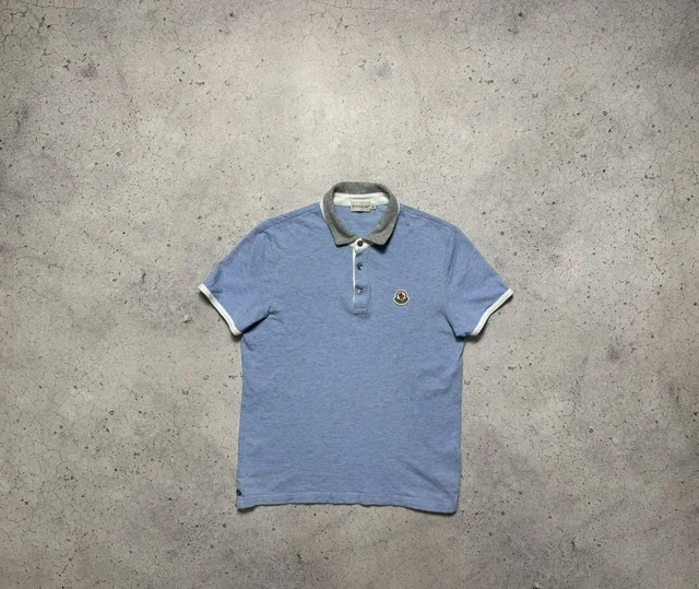 Moncler Vintage Luxury Polo T-Shirt Y2K in blue from Grailed