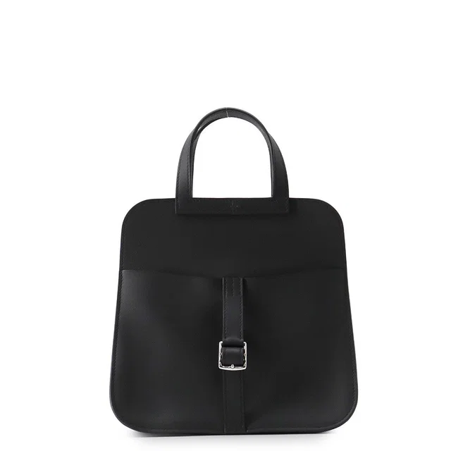 Hermès Halzan Black Swift Leather Size Mini in Black Swift leather from GALLERY RARE