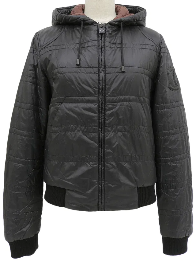 Chanel Sports Line CC Mark Stitch Blouson #36 Black in Black from VINTAGE QOO TOKYO