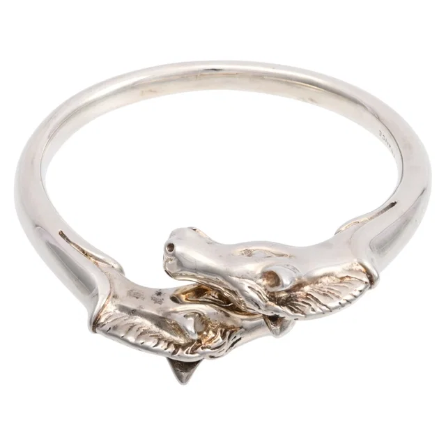 Hermès Schvalhorse Bracelet Silver in Silver from VINTAGE QOO TOKYO