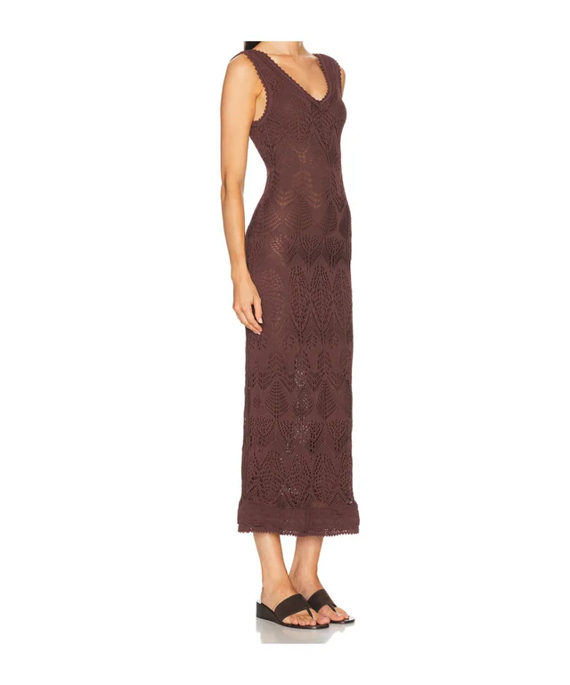 Staud Roan pointelle-knit midi dress, photo 4 of 5 from SENSER