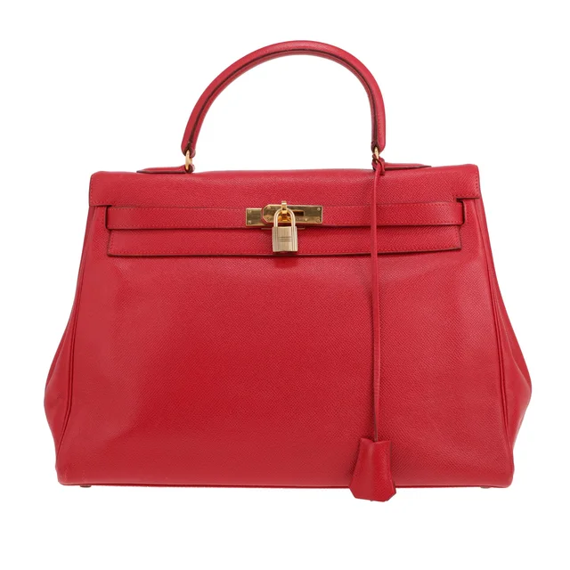 Hermès Kelly 35 cm handbag in Red Leather from Collector Square, photo 2 of 6