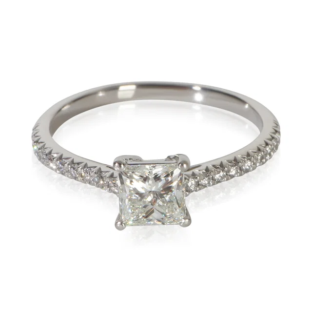 Tiffany & Co. 0.74 Ct Princess Diamond Novo Engagement Ring 950 from HEWI