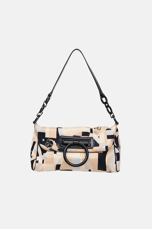 Ferragamo Graphic Shoulder Bag in Nylon from VSP Consignment