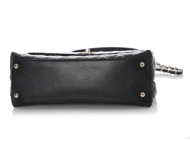 Chanel Small Black Quilted Caviar Coco Handle in Black Caviar leather from Ann's Fabulous Finds, photo 7 of 10