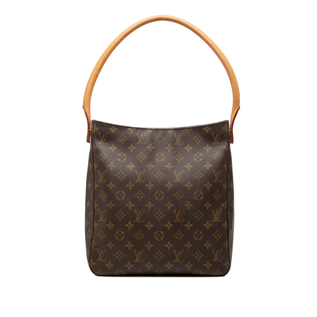 Brown Louis Vuitton Monogram Looping GM Shoulder Bag in Brown Coated canvas from Designer Revival