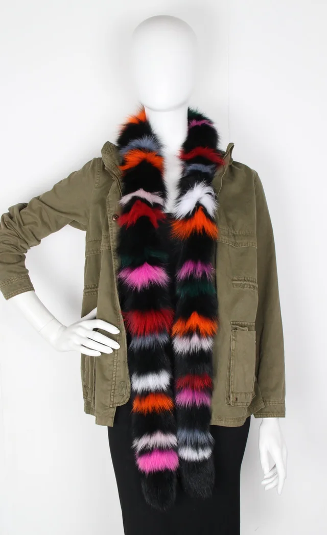 Charlotte Simone Rainbow Twist Scarf, Black/Multi from Cultstatus, photo 1 of 1