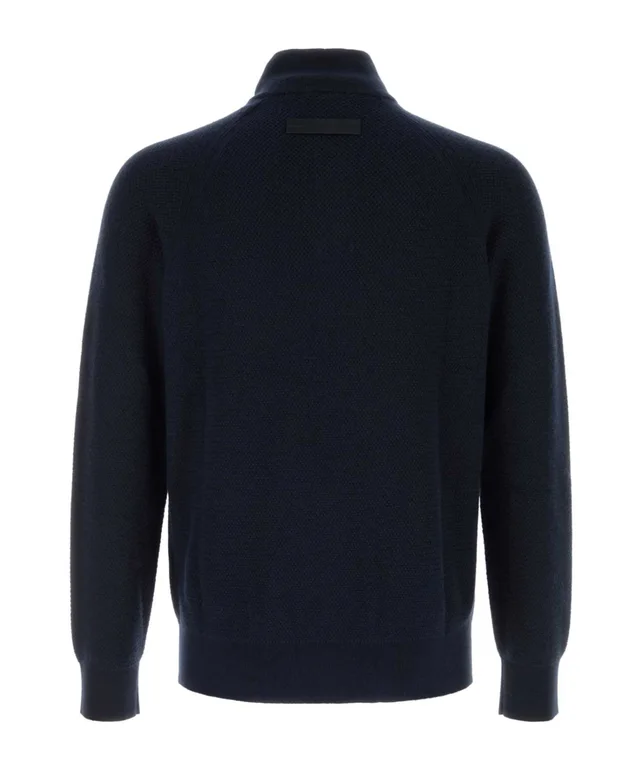 Zegna Oasi Cashmere Zip Mock Knitted Sweater, photo 2 of 2 from SENSER