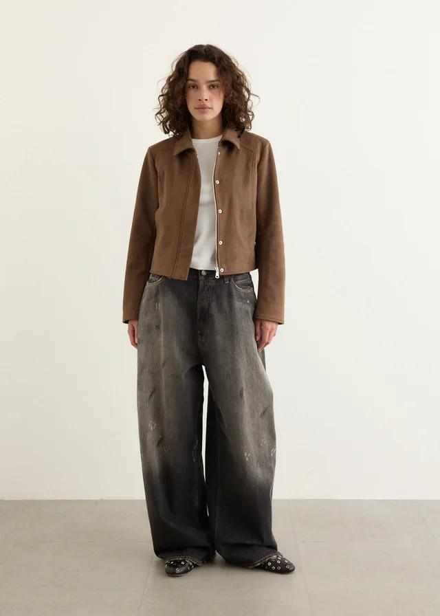 Incu Collection Tagore Suede Jacket in Beige from Incu, photo 1 of 1