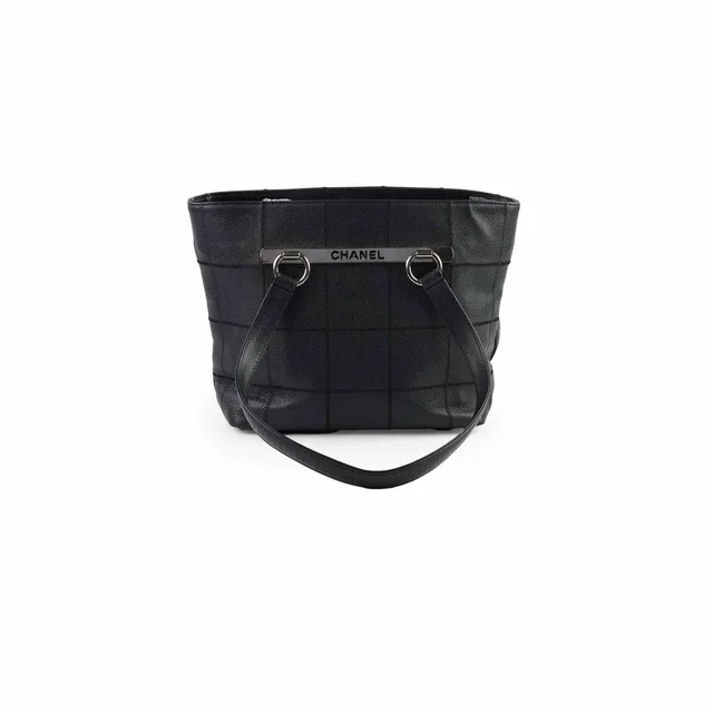 Chanel Tote Bag Black Caviar in Black Caviar leather from The Purse Affair