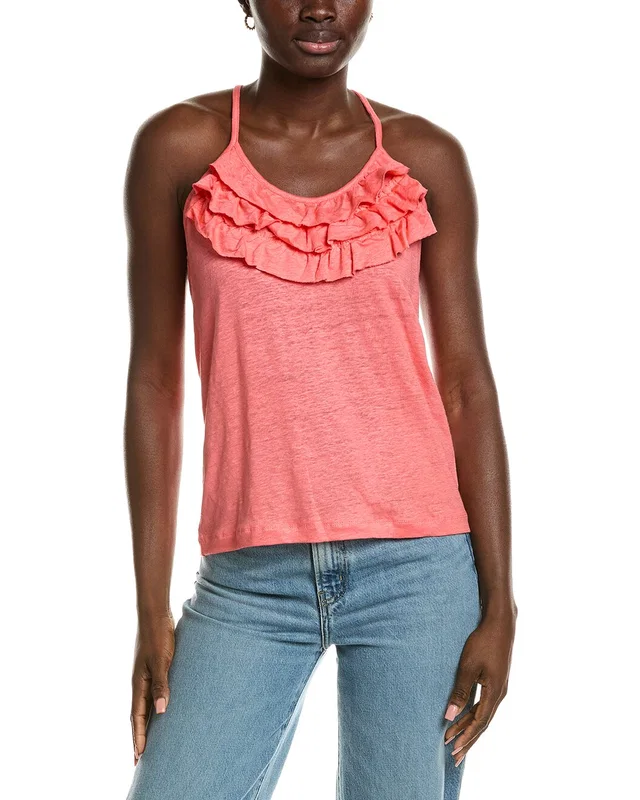 Chaser Strappy Ruffle Linen-Blend Cami, image 1 of 1 from Rue La La