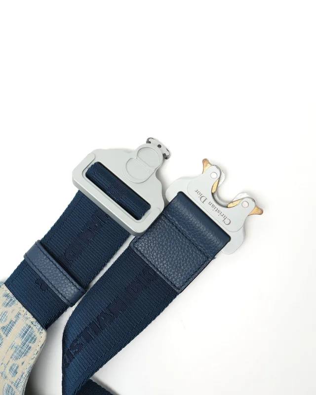 Dior Homme Oblique Kasuri Saddle Belt Bag in Canvas from A Retro Tale, photo 8 of 10