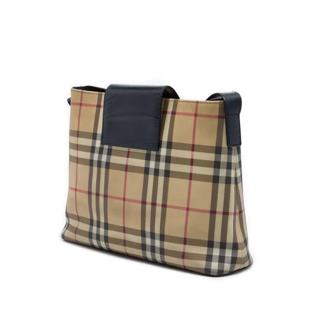 Beige Burberry House Check Coated Canvas Shoulder Bag in Beige Coated canvas from Designer Revival, photo 2 of 6