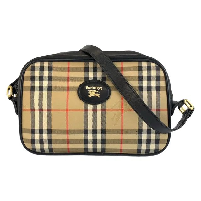 Burberry Burberrys Canvas Leather Shoulder Bag in Canvas from LuxUness