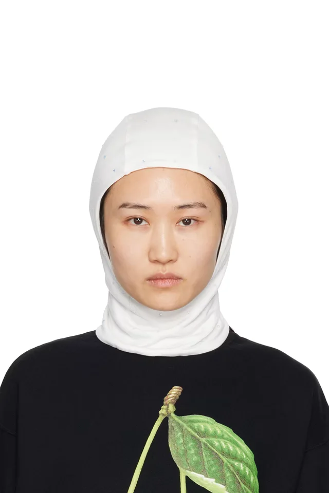 UNDERCOVER White Crystal-Cut Balaclava, image 1 of 1 from SSENSE