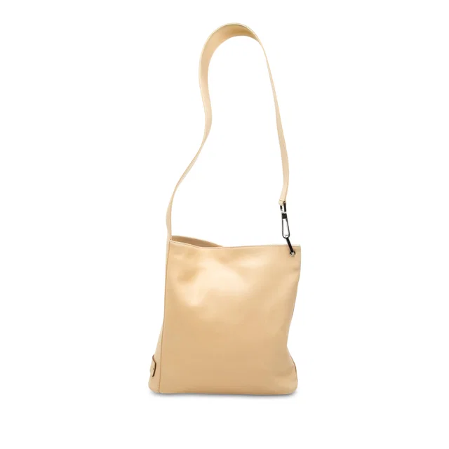 Beige Gucci Calfskin Shoulder Bag in Beige Calfskin from Designer Revival