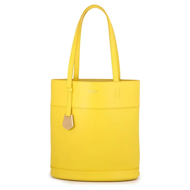 Ferragamo Charming Logo Tote Bag Yellow217533 770685 Leather Size Small in Leather from GALLERY RARE