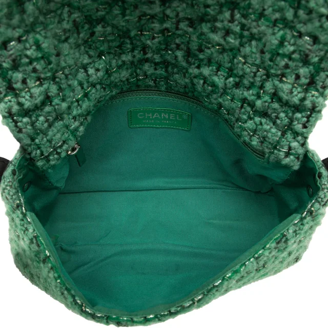 Green Chanel Small Quilted Tweed Reissue 2.55 Easy Messenger Flap Crossbody Bag in Green Tweed from Designer Revival, photo 2 of 2