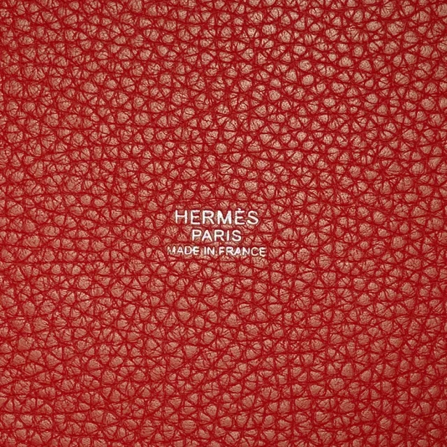 Hermès Picotin Lock Touch Rouge Tomate/Rose Eglantine Taurillon Clemence Swift Leather Size MM in Red Clemence leather from GALLERY RARE, photo 11 of 12