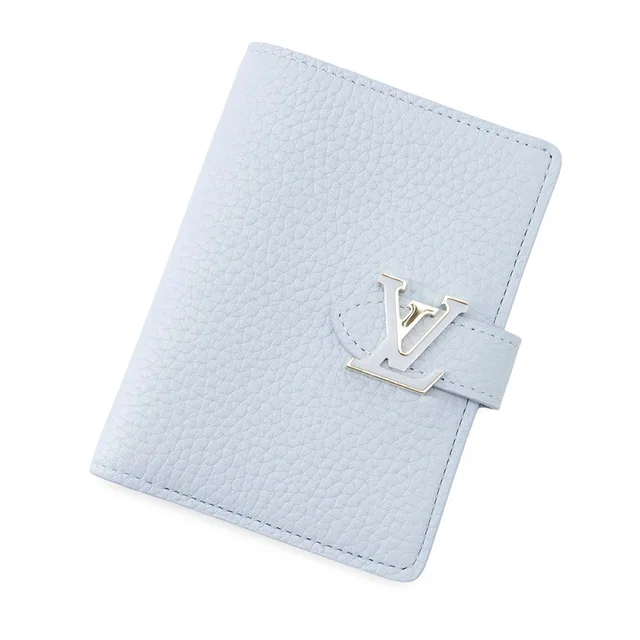 Louis Vuitton Vertical Wallet Compact Blue OrumpM83572 Taurillon Leather in Blue Leather from GALLERY RARE