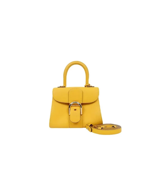 Delvaux Mini Yellow Brilliance Box Tote Bag in yellow Patent leather from Grailed
