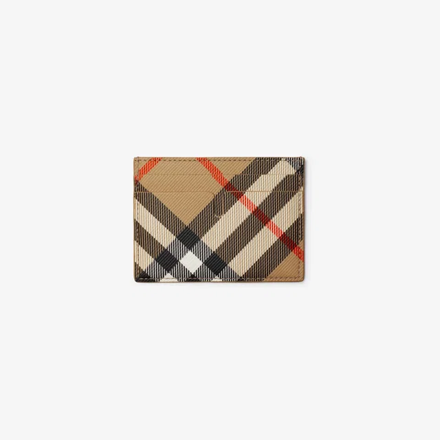 Burberry Check Card Case — Sand Coated Canvas Cases in Coated canvas from HEWI