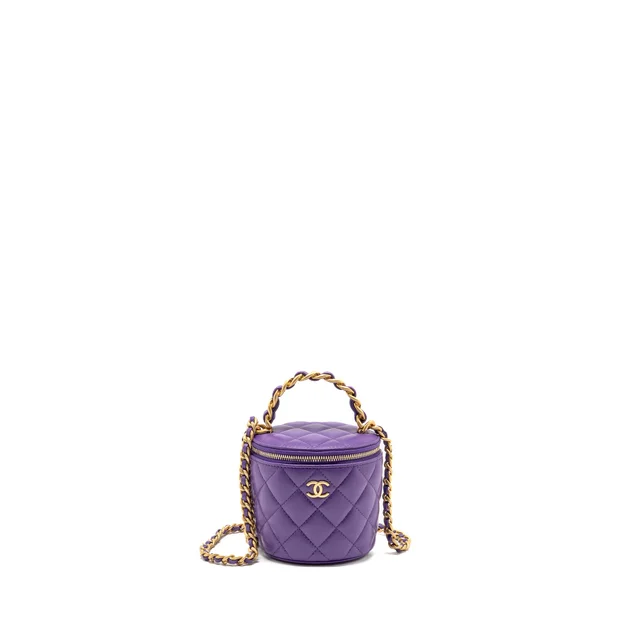 Chanel 22A Vanity in Purple Lambskin from EMIER
