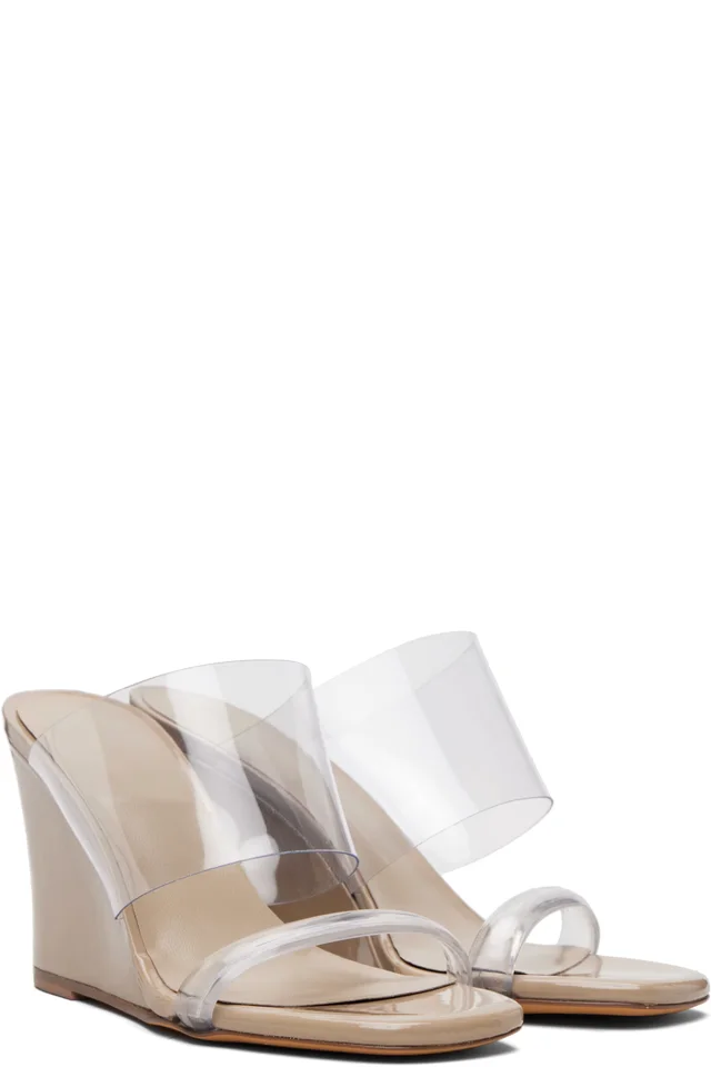 Maryam Nassir Zadeh Beige Olympia Wedge Heeled Sandals, photo 4 of 5 from SSENSE