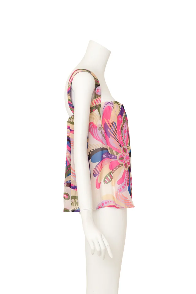 Versace 2002 F/W Mod Floral Bustier Tank Top in Silk from Recess LA, photo 2 of 2
