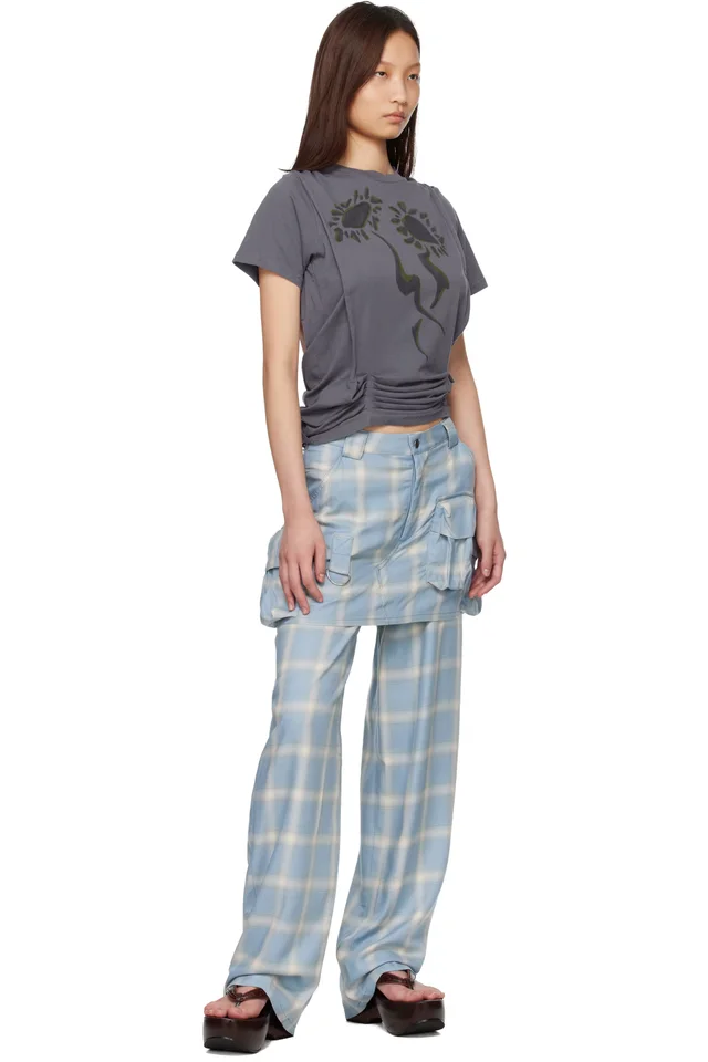 Collina Strada Gray 'Charcoal Daisies' Hazel T-shirt, photo 4 of 4 from SSENSE