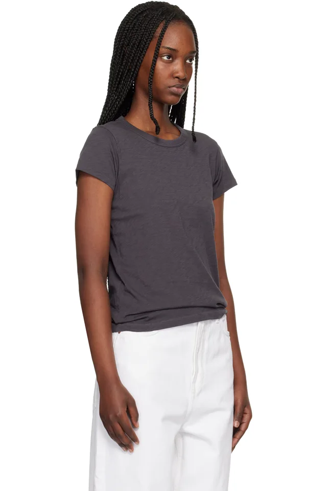 rag & bone Gray 'The Slub' T-shirt, photo 2 of 4 from SSENSE