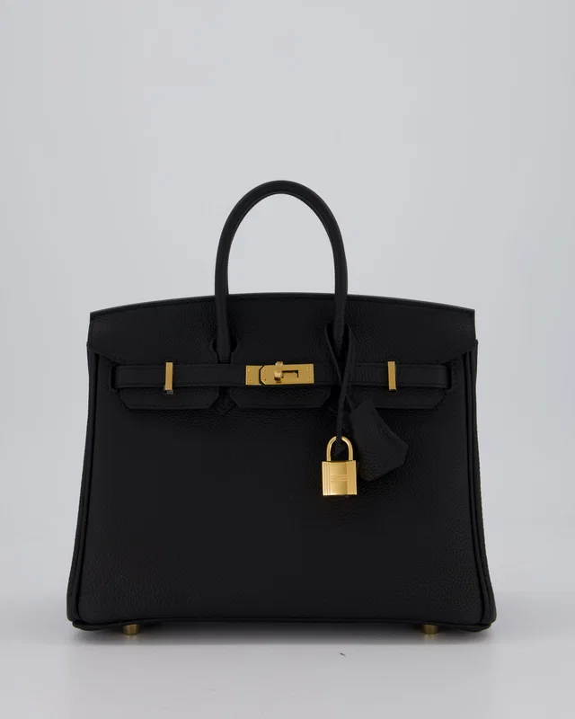 Hermès Birkin 25 Retourne Bag in Black Togo leather from Sellier
