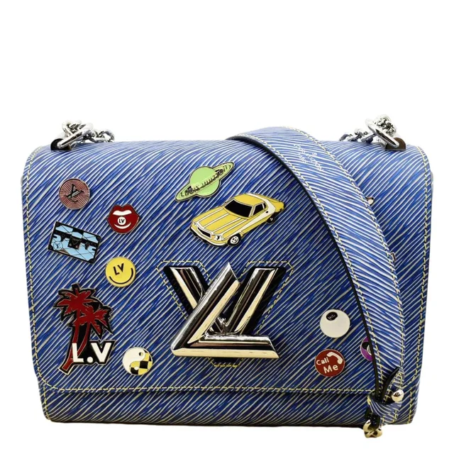 Louis Vuitton Twist Denim Charms Epi Leather Crossbody Bag Blue in Blue Denim from Dallas Designer Handbags