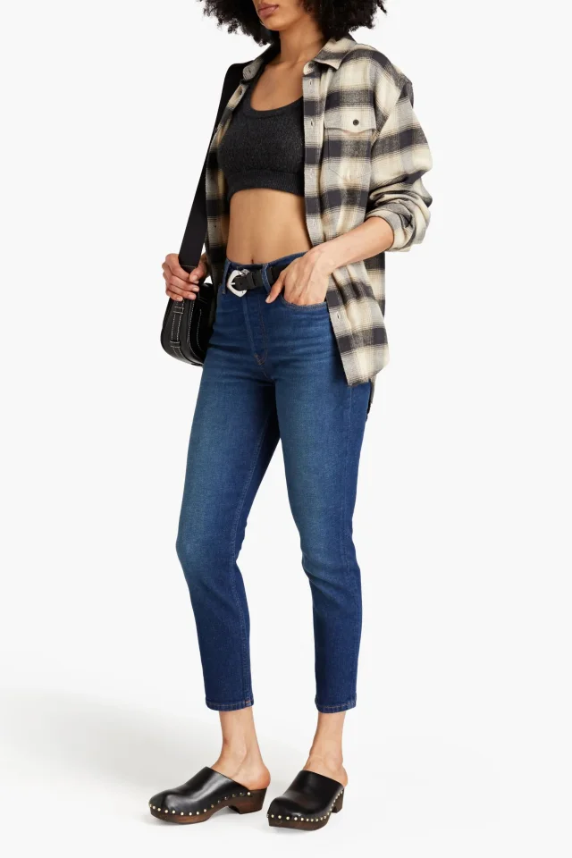 Re/Done 90s Cropped High-Rise Slim-Leg Jeans, photo 2 of 4 from THE OUTNET