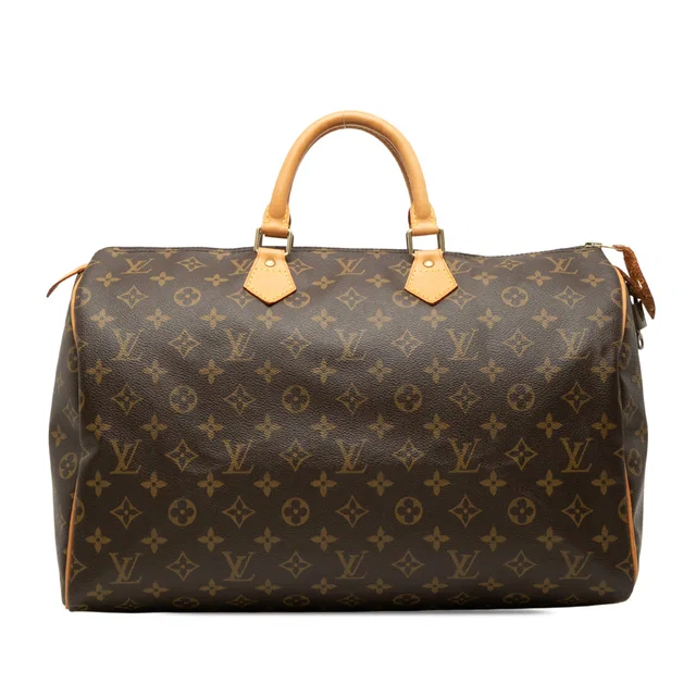 Brown Louis Vuitton Monogram Speedy 40 Boston Bag in Brown Coated canvas from Designer Revival