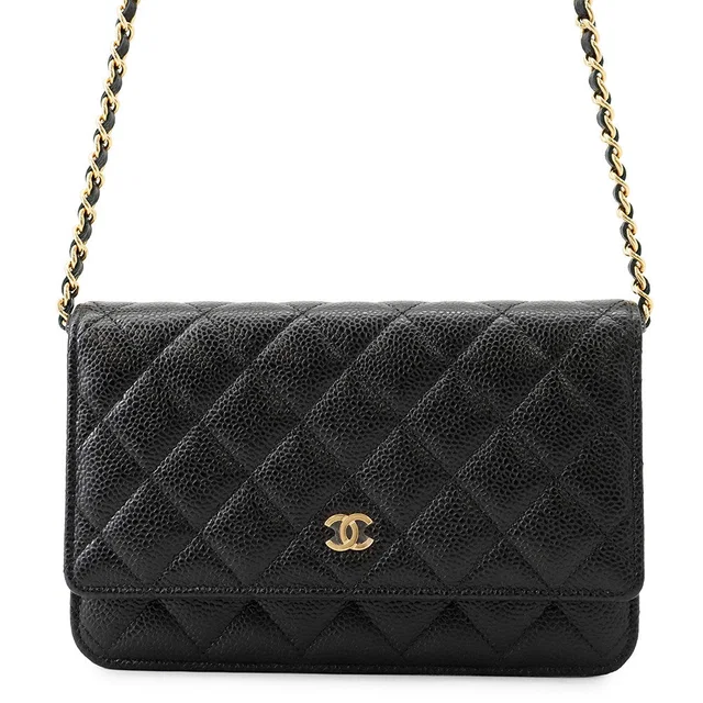 Chanel Matelasse Classic Chain Wallet BlackAP0250 Caviar Leather in Caviar leather from GALLERY RARE