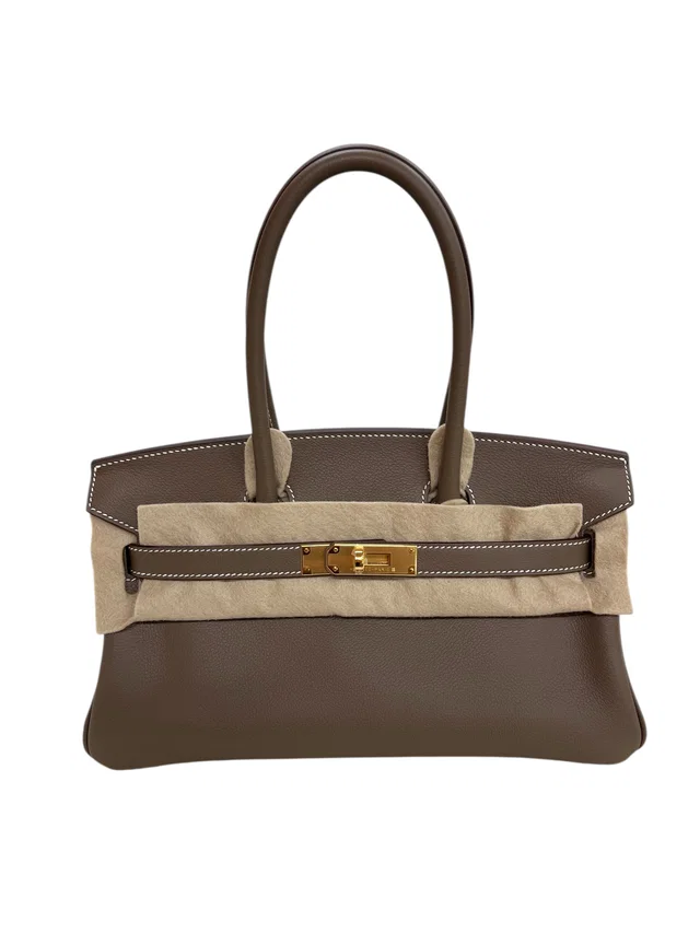 Hermès Shoulder Birkin 29 Etoupe Evercolor GHW #K in Taupe from Luxury Promise