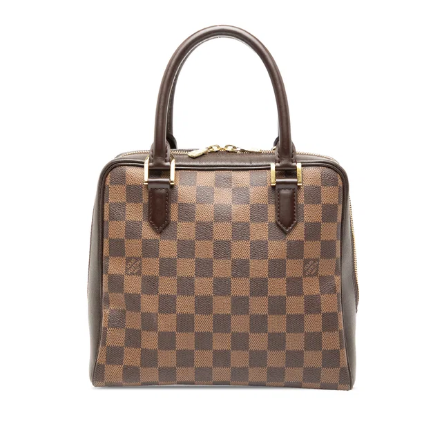 Brown Louis Vuitton Damier Ebene Brera Handbag in Brown Canvas from Designer Revival